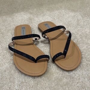 INC Navy Sandals